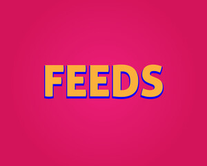 feeds text effect design