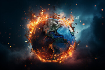 Concept of global warning, climate change and dying Earth. - 774716686