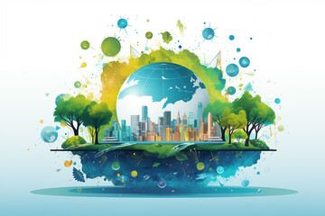 Environmentally friendly sustainable development concept - 774716829