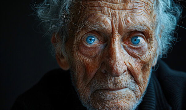 Abstract Visualization of Alzheimer's Impact: Memory Fragments Dispersing into Darkness Symbolizing Dementia's Effect on the Mind