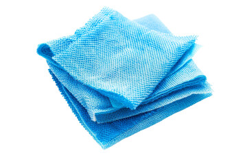 Three Blue Microfiber Cloths Stacked