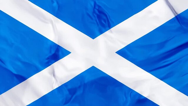 Fluttering in the wind. The vibrant blue and white saltire. The national flag of scotland. Symbolizes the pride. Patriotism. And cultural identity of the scottish people. 3D illustration