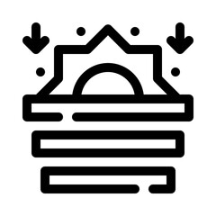 sunset line icon