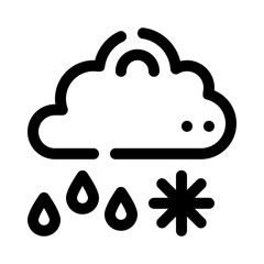 sleet line icon