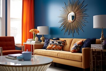 60s Sunburst Mirrors & Iconic Furniture: Retro Chic Living Room Ideas