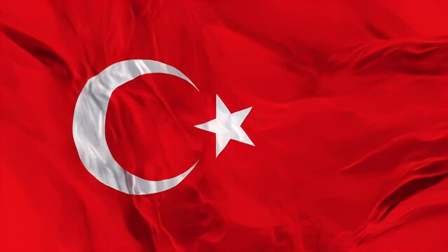 Patriotic pride and identity: the vibrant, rippling flag of turkey fluttering in the wind. 3D illustration