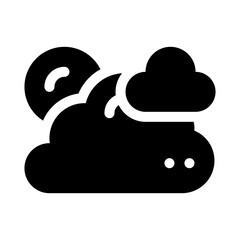 cloudy glyph icon