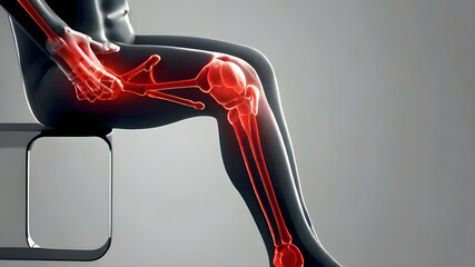 Knee pain , body pain. Mussel pain. Therapy, knee pain x ray. Body x ray, bone x ray  - obrazy, fototapety, plakaty