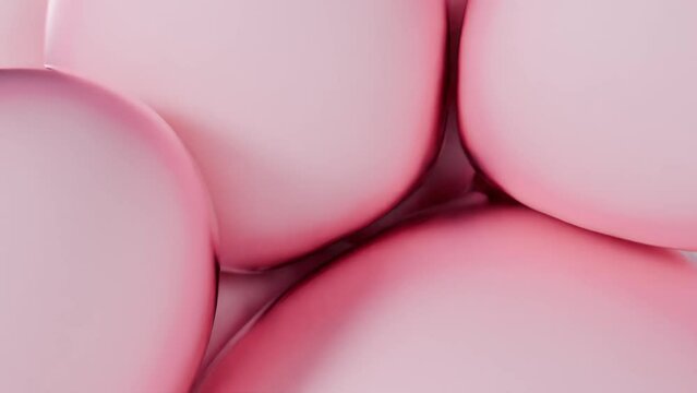 3d render motion design abstract animation moving sphere with pink color. 3d rendering business background