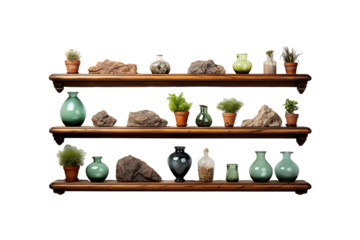 Decorative Wall Shelves on transparent background.