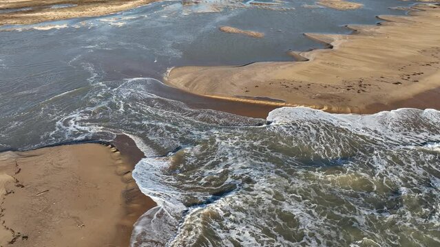 High tide at La Faute sur Mer, France