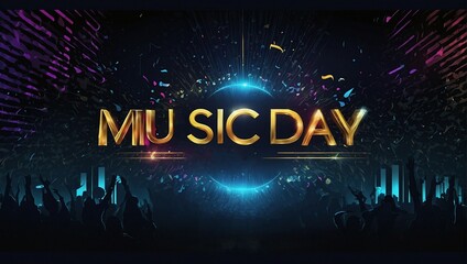 Music day template, design for music day banner 
