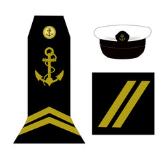 Galon de l'armée de la marine nationale française: Second maître 