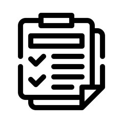 checklist line icon