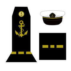 Galon de l'armée de la marine nationale française: Officier subalterne, aspirant élève de l'école anvale