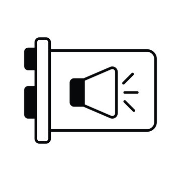 sound card icon with white background vector stock illustration