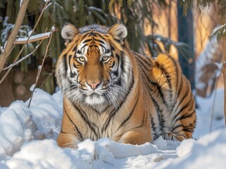 Fototapeta na wymiar The Beauty of Siberian and Bengal Tigers in the Wild