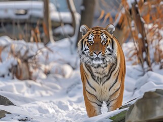 Obraz premium The Beauty of Siberian and Bengal Tigers in the Wild