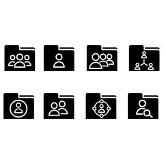 Users icon vector set. Data archive illustration sign collection. Database symbol. User data logo.
