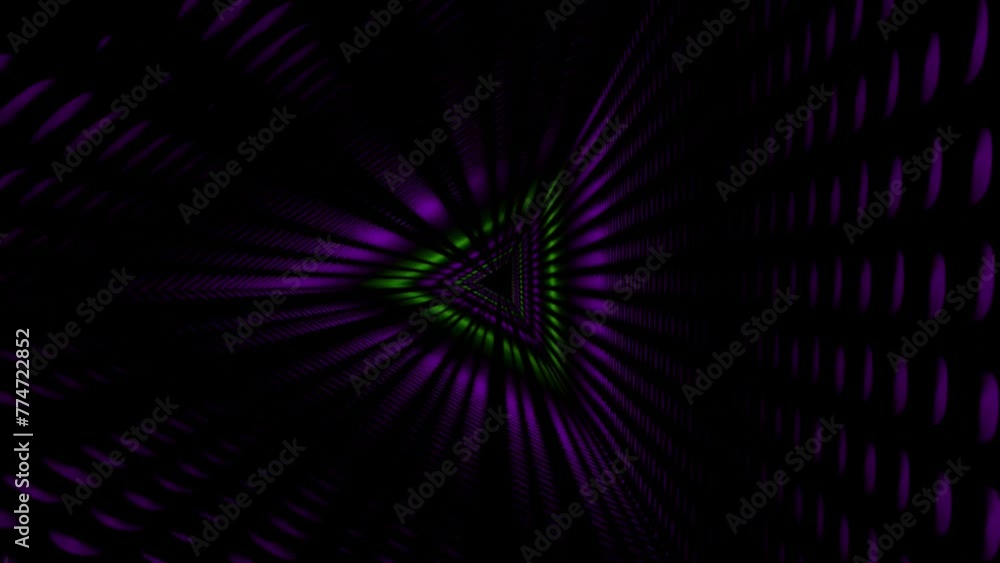 Aufkleber 4k video of the abstract dark colorful tunnel in space. energy force fields tunnel in outer space.