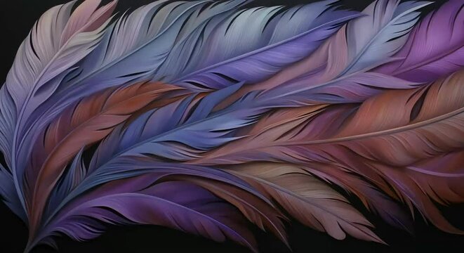 a smooth clip of feathers background with little bit of movement in it.