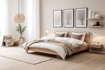 Light Wood Simplicity: Scandinavian Minimalist Bedroom Decor for Cozy Vibes