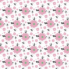 Floral abstract background from spring flowers.