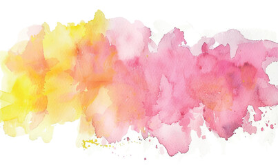 abstract watercolor background with  splashes yellow pink