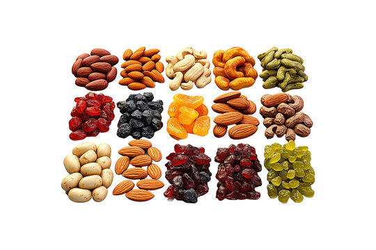 Dry Fruit Sweets on transparent background.
