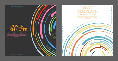 The pattern of a colored circle. A template for a cover, poster, book, magazine or poster. The idea of creative design