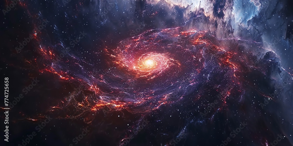Aufkleber galaxy glow a celestial splash of color generative ai