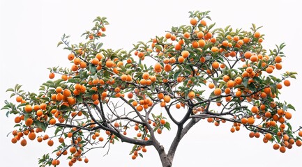 Fruitful Foliage A Bountiful Blend of Oranges and Leaves Generative AI