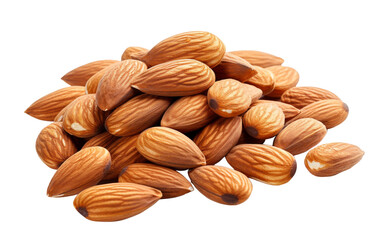 A flavorful avalanche of almonds gleams on a pristine white canvas