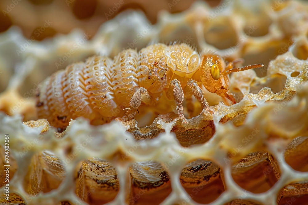 Poster Honeycomb Haven A Bee's Eye View Generative AI