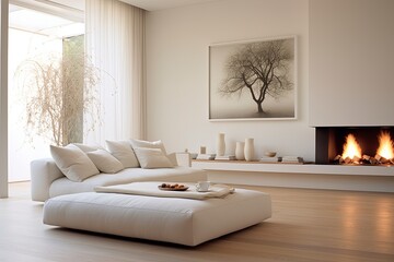 Tranquil Minimalist Living Room Designs: Embracing Open Space and Calm Colors
