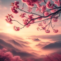 Cherry Blossom Background Illustration