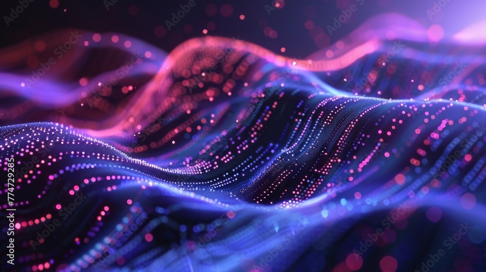 Poster dynamic computer generated wave of light