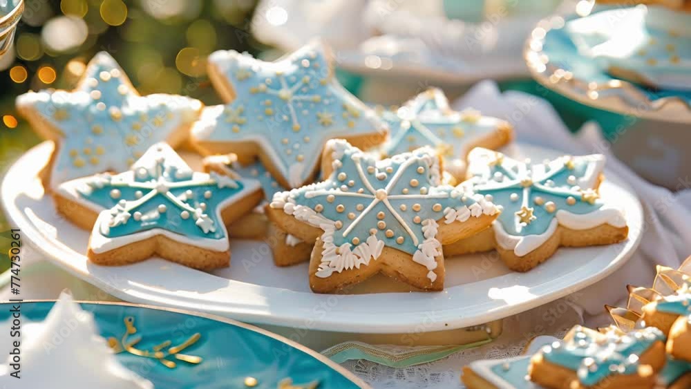 Poster sparkling starshaped cookies and other celestialthemed desserts adding a touch of whimsy to the picn