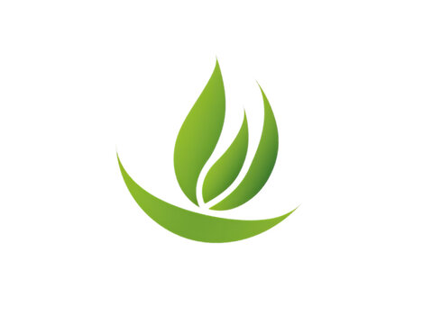 Minimalist logo in light green color.