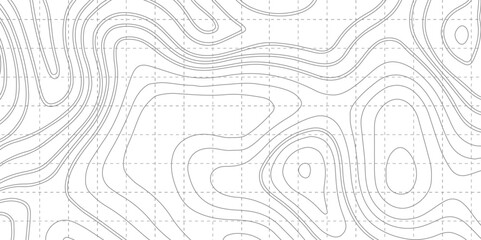 Topographic contour map. similar cartography illustration. Seamless pattern wave lines Topographic map. Geographic mountain relief.