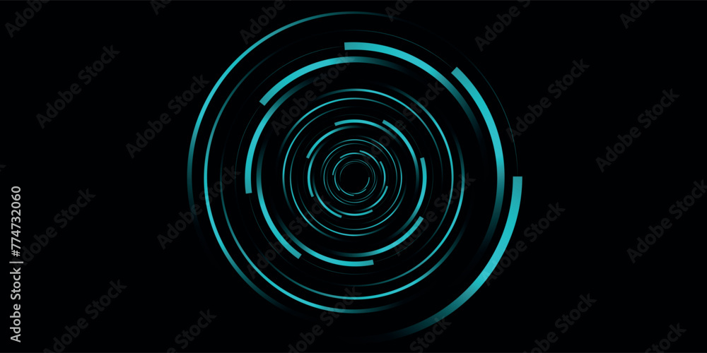 Aufkleber spiral sound wave rhythm line dynamic abstract vector background