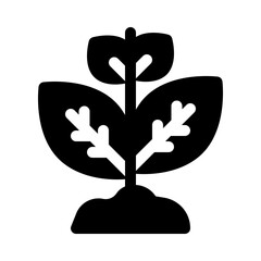 plant glyph icon