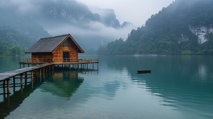 Fototapeta premium Landscape with trees, sea, forest, natural beauty.