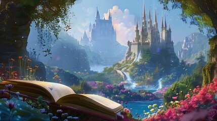 Enter a realm of enchantment within the pages of a storybook, where whimsical magic flows freely
