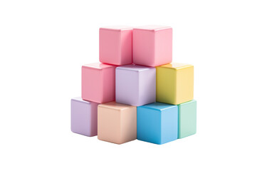 Obraz premium A vibrant stack of colorful blocks balancing on top of each other
