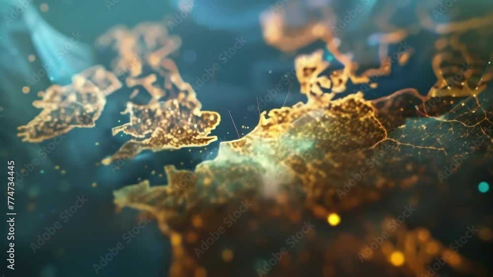 Poster explore a blurred representation of the world map in this interactive animation, showcasing the glob