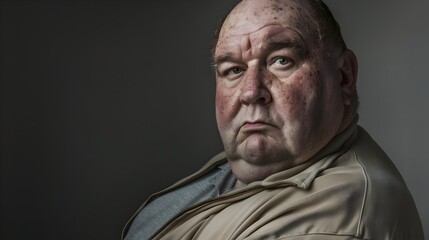 Revealing the Struggle A Portrait of a Man Battling Morbid Obesity generative ai