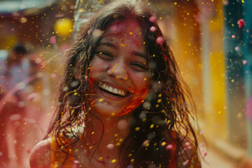 Holi festival, Holi girl, Holi girl's portrait, Holi girl's portrait