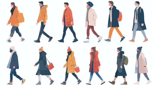 Collage with photos of people wearing stylish outfit
