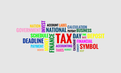 National Tax Day Vector Illustration. Holiday concept. Template for background, banner, card, poster, t-shirt with text inscription